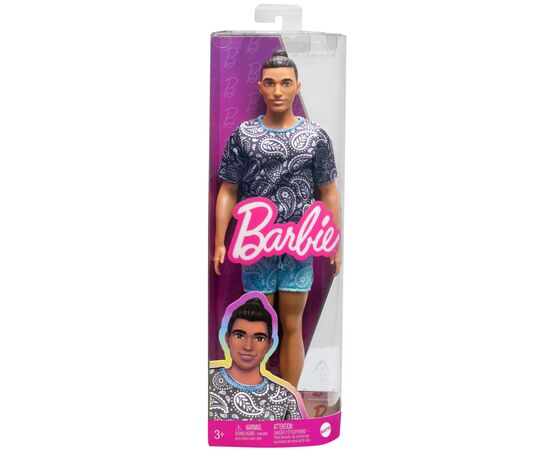 Кукла Barbie Fashionistas Кен в футболке с узором пейсли (HPF80), изображение 6 Кукла Barbie Fashionistas Кен в футболке с узором пейсли (HPF80), изображение 6