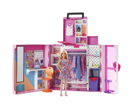 Аксесуар до ляльки Barbie Двоповерхова шафа мрії з лялькою (HGX57), зображення 2 Аксесуар до ляльки Barbie Двоповерхова шафа мрії з лялькою (HGX57), зображення 2
