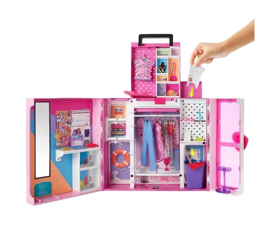 Аксесуар до ляльки Barbie Двоповерхова шафа мрії з лялькою (HGX57), зображення 4 Аксесуар до ляльки Barbie Двоповерхова шафа мрії з лялькою (HGX57), зображення 4
