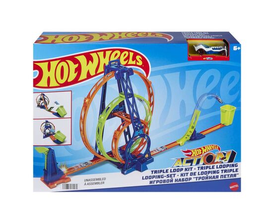 Автотрек Hot Wheels Тройная петля (HMX37), изображение 6 Автотрек Hot Wheels Тройная петля (HMX37), изображение 6