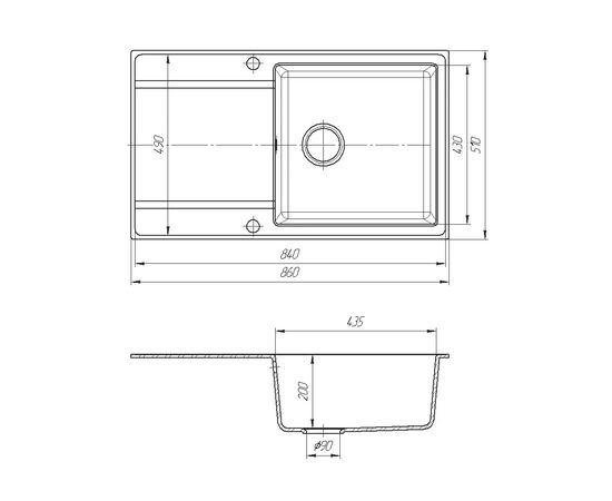 Мийка кухонна ROMZHA Jorum 86 Antracit (901) (RO43466), зображення 2 Мийка кухонна ROMZHA Jorum 86 Antracit (901) (RO43466), зображення 2