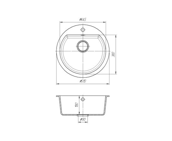 Мойка кухонная ROMZHA Kolo Grafit (201) (RO48663), изображение 2 Мойка кухонная ROMZHA Kolo Grafit (201) (RO48663), изображение 2
