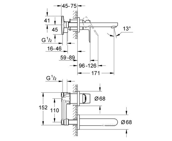 Смеситель Grohe BauLoop (20289000), изображение 2 Смеситель Grohe BauLoop (20289000), изображение 2