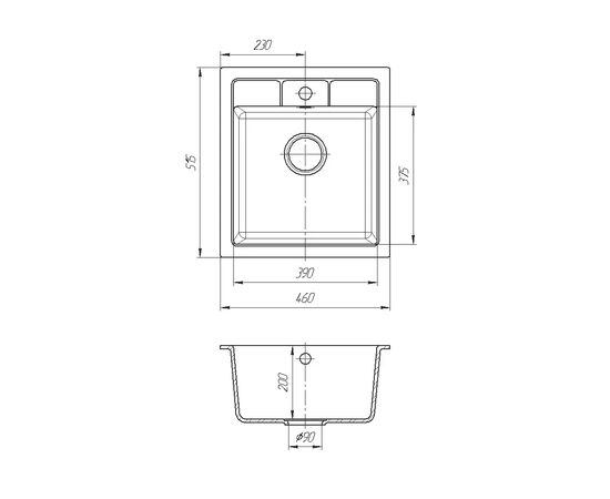 Мийка кухонна ROMZHA Adiere Bezhevy (401) (RO48678), зображення 2 Мийка кухонна ROMZHA Adiere Bezhevy (401) (RO48678), зображення 2