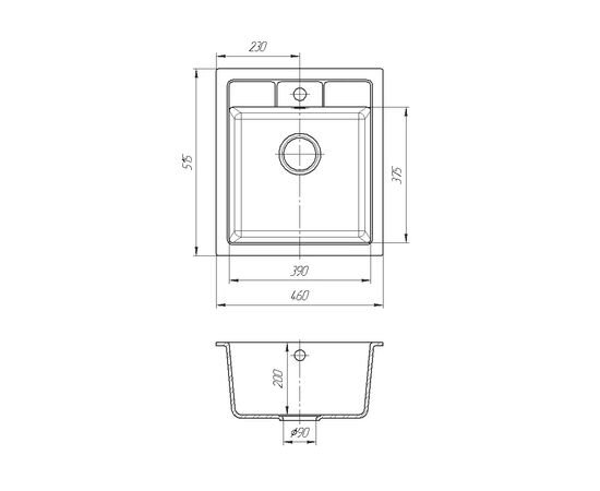 Мийка кухонна ROMZHA Adiere Piesok (301) (RO48673), зображення 2 Мийка кухонна ROMZHA Adiere Piesok (301) (RO48673), зображення 2
