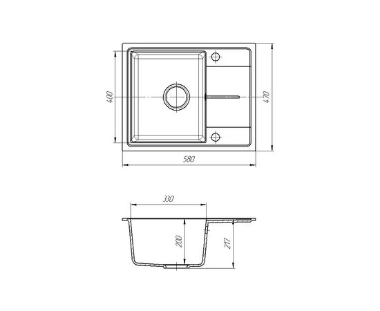 Мойка кухонная ROMZHA Cerand Biela (101) (RO43455), изображение 2 Мойка кухонная ROMZHA Cerand Biela (101) (RO43455), изображение 2