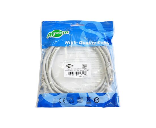 Патч-корд 2м RJ-45 CCA Atcom (4963), зображення 2 Патч-корд 2м RJ-45 CCA Atcom (4963), зображення 2