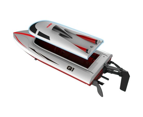 Радиоуправляемая игрушка Syma Катер Pioneer большого размера с скоростью 25 км/ч (43,7 см) (Q1), изображение 5 Радиоуправляемая игрушка Syma Катер Pioneer большого размера с скоростью 25 км/ч (43,7 см) (Q1), изображение 5