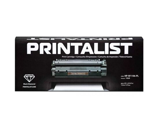 Картридж Printalist HP LJ M107a/135w/137fnw, 106A Black (HP-W1106-PL)