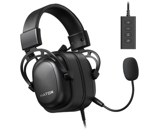 Наушники Hator Hypergang 2 USB 7.1 Black (HTA-940), изображение 4 Наушники Hator Hypergang 2 USB 7.1 Black (HTA-940), изображение 4