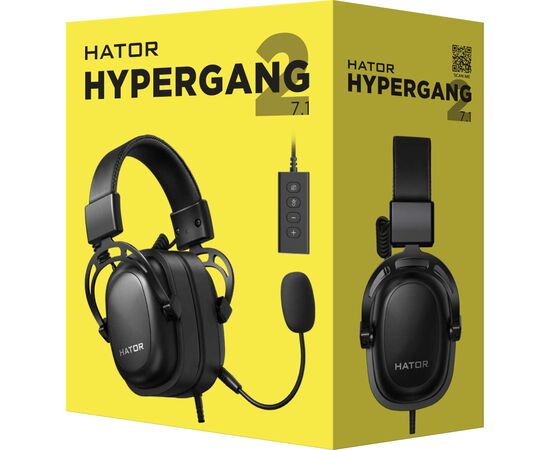 Наушники Hator Hypergang 2 USB 7.1 Black (HTA-940), изображение 8 Наушники Hator Hypergang 2 USB 7.1 Black (HTA-940), изображение 8