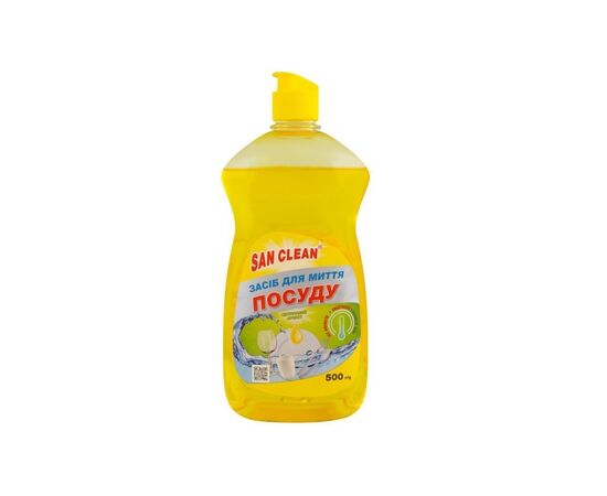 Засіб для ручного миття посуду San Clean Лимон 500 г (4820003540275)