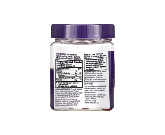 Аминокислота Natrol Мелатонин для детей от 4 лет, 1 мг, вкус ягод, Melatonin, Ages 4+, (NTL07530), изображение 2
