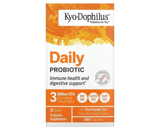 Витаминно-минеральный комплекс Kyolic Пробиотик ежедневный, Kyo-Dophilus, Daily Probiotic, 180 капсул (WAK-60042)
