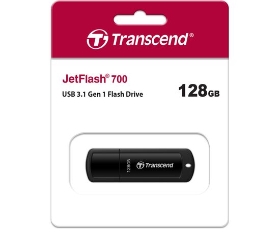 USB флеш накопитель Transcend 128GB JetFlash 700 USB 3.0 (TS128GJF700), изображение 3 USB флеш накопитель Transcend 128GB JetFlash 700 USB 3.0 (TS128GJF700), изображение 3