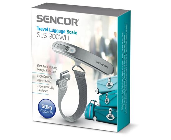 Весы для багажа Sencor SLS 900 WH (SLS900WH), изображение 2 Весы для багажа Sencor SLS 900 WH (SLS900WH), изображение 2