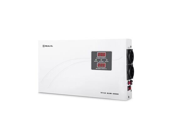 Стабилизатор REAL-EL STAB SLIM-2000, white (EL122400008), изображение 2 Стабилизатор REAL-EL STAB SLIM-2000, white (EL122400008), изображение 2