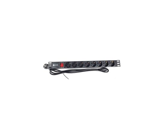 Силовий блок Eserver 19" 8 розеток, выкл., алюм. корпус PDU 220В, 16А (WT-2261A-GER-8WAY), зображення 2 Силовий блок Eserver 19" 8 розеток, выкл., алюм. корпус PDU 220В, 16А (WT-2261A-GER-8WAY), зображення 2