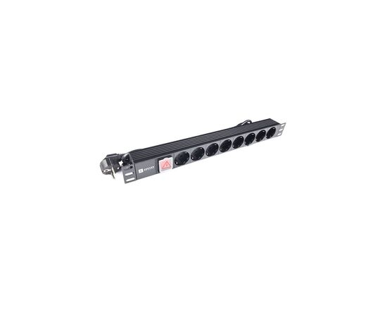 Силовий блок Eserver 19" 8 розеток, выкл., алюм. корпус PDU 220В, 16А (WT-2261A-GER-8WAY), зображення 3 Силовий блок Eserver 19" 8 розеток, выкл., алюм. корпус PDU 220В, 16А (WT-2261A-GER-8WAY), зображення 3