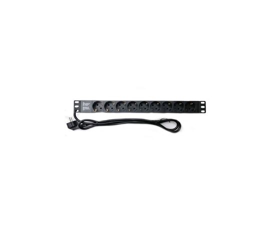 Силовий блок Eserver 19" 9 розеток, кабель 1.8м, алюм. корпус PDU 220В, 16А (WT-2261A-GER-9WAY), зображення 2 Силовий блок Eserver 19" 9 розеток, кабель 1.8м, алюм. корпус PDU 220В, 16А (WT-2261A-GER-9WAY), зображення 2