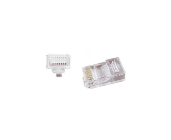 Конектор Cablexpert RJ45 cat.5e UTP 8P8C (сквозное отв., позолоч. конт.) 50 шт (LC-PTU-01/50), зображення 2 Конектор Cablexpert RJ45 cat.5e UTP 8P8C (сквозное отв., позолоч. конт.) 50 шт (LC-PTU-01/50), зображення 2