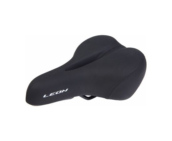 Сідло Velotrade с отверстием 258*184 черный K.San YBT-7198 c logo LEON (SAD-342), зображення 2 Сідло Velotrade с отверстием 258*184 черный K.San YBT-7198 c logo LEON (SAD-342), зображення 2