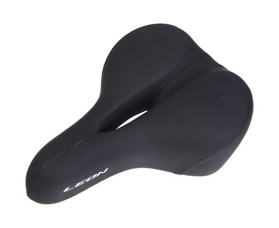 Сідло Velotrade с отверстием 258*184 черный K.San YBT-7198 c logo LEON (SAD-342), зображення 3 Сідло Velotrade с отверстием 258*184 черный K.San YBT-7198 c logo LEON (SAD-342), зображення 3