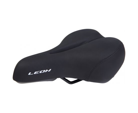 Сідло Velotrade с отверстием 258*184 черный K.San YBT-7198 c logo LEON (SAD-342)