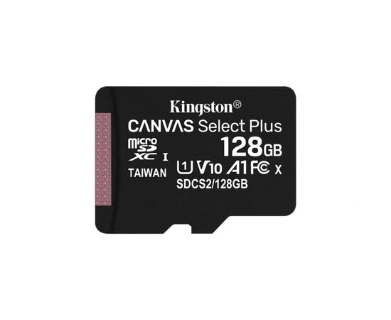 Карта пам'яті Kingston 128GB microSDXC Class 10 Canvas Select Plus 100R A1 (SDCS2/128GBSP)