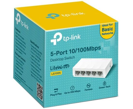 Коммутатор сетевой TP-Link LS1005, изображение 2 Коммутатор сетевой TP-Link LS1005, изображение 2