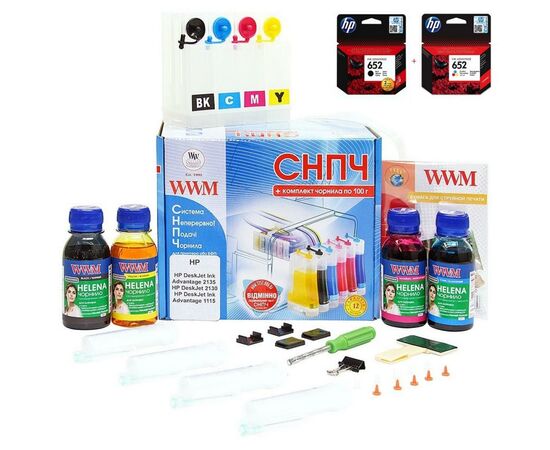 СНПЧ WWM HP 1115/2136 + №652Bk/CL (IS.0433set)
