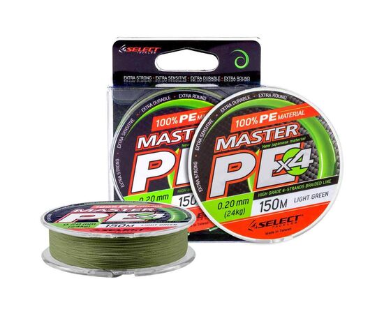 Шнур Select Master PE 150m 0.12мм 15кг (1870.01.73), изображение 2 Шнур Select Master PE 150m 0.12мм 15кг (1870.01.73), изображение 2