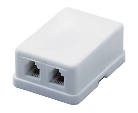 Телефонна розетка Eserver 2xRJ12 телефонная (WT-6010)