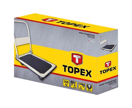 Тележка грузовая Topex до 150 кг, 72x47х82 см (79R301), изображение 2 Тележка грузовая Topex до 150 кг, 72x47х82 см (79R301), изображение 2