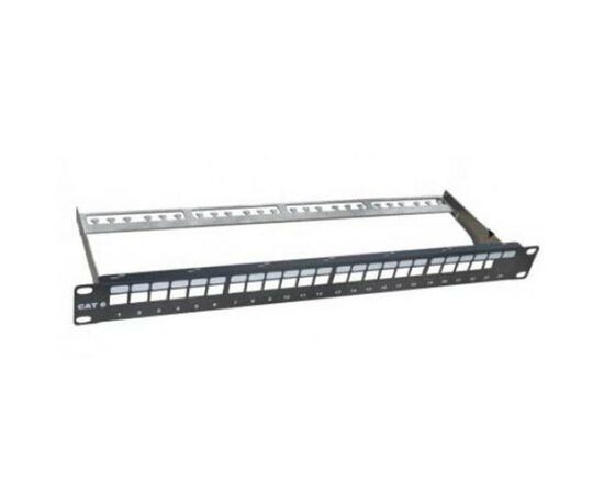 Патч-панель Hypernet 19" 1U 24 порта, наборная, с менеджером кабеля (PP-M24-STP)