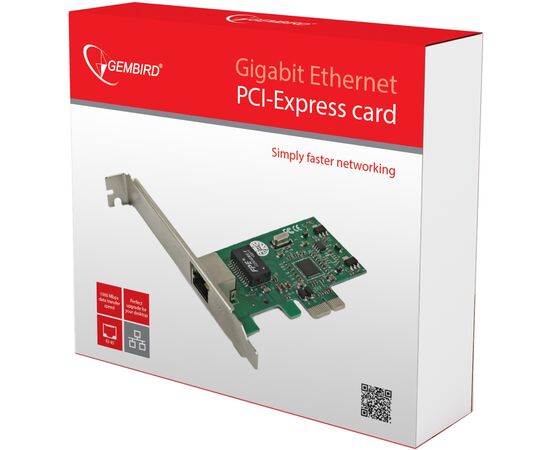 Мережева карта 1000 Base-TX PCI-E Realtek Gembird (NIC-GX1), зображення 2 Мережева карта 1000 Base-TX PCI-E Realtek Gembird (NIC-GX1), зображення 2