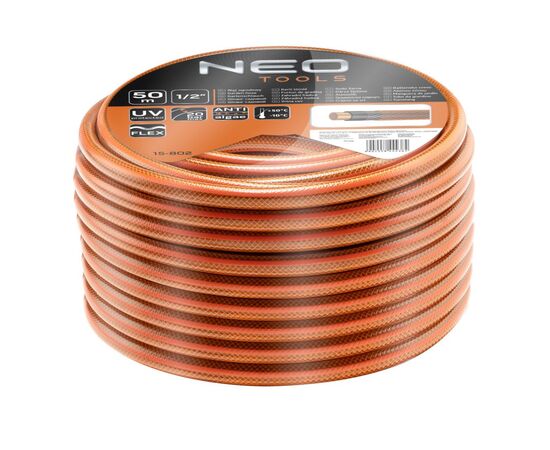 Шланг для поливу Neo Tools 1/2 "x 50 m, 4-шар. Economic (15-802)
