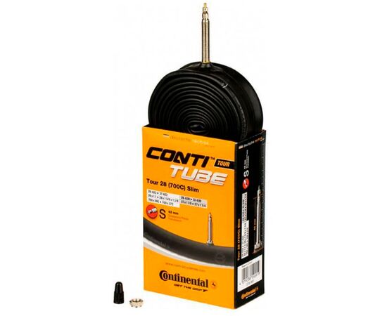 Велосипедная камера Continental Tour 28" Slim 28-609 / 37-642 RE PR42mm (181991), изображение 2 Велосипедная камера Continental Tour 28" Slim 28-609 / 37-642 RE PR42mm (181991), изображение 2