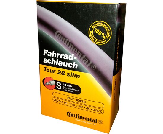 Велосипедная камера Continental Tour 28" Slim 28-609 / 37-642 RE PR42mm (181991), изображение 3 Велосипедная камера Continental Tour 28" Slim 28-609 / 37-642 RE PR42mm (181991), изображение 3