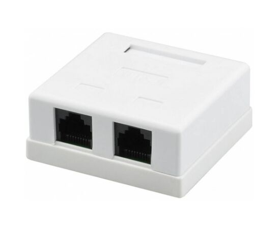 Комп'ютерна розетка RJ45x2 UTP cat.5e Kingda (KD-WP6035-C5e)
