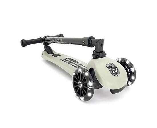Самокат Scoot&Ride Highwaykick-3 со светящимися колесами светло-серый (SR-96344), изображение 2 Самокат Scoot&Ride Highwaykick-3 со светящимися колесами светло-серый (SR-96344), изображение 2