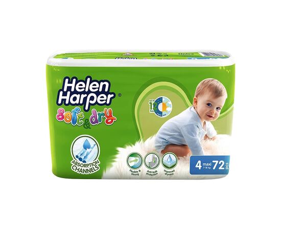Подгузник Helen Harper Soft&Dry Maxi 7-18 кг 72 шт (5411416060192), изображение 2 Подгузник Helen Harper Soft&Dry Maxi 7-18 кг 72 шт (5411416060192), изображение 2