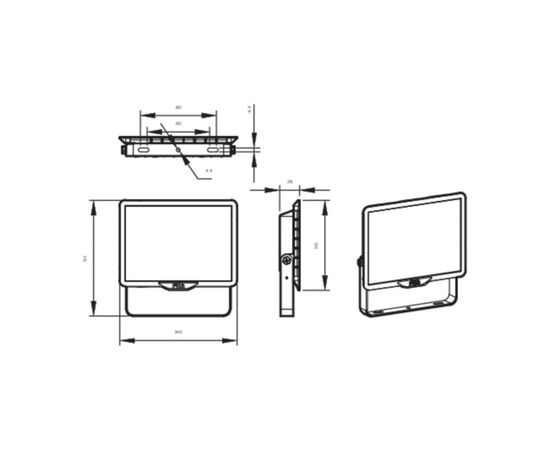 Прожектор Philips LED Signify, 20W, BVP150, 230V, 3000К (911401732352), зображення 3 Прожектор Philips LED Signify, 20W, BVP150, 230V, 3000К (911401732352), зображення 3