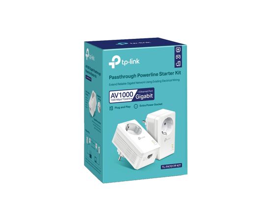 Адаптер Powerline TP-Link TL-PA7017PKIT, изображение 2 Адаптер Powerline TP-Link TL-PA7017PKIT, изображение 2