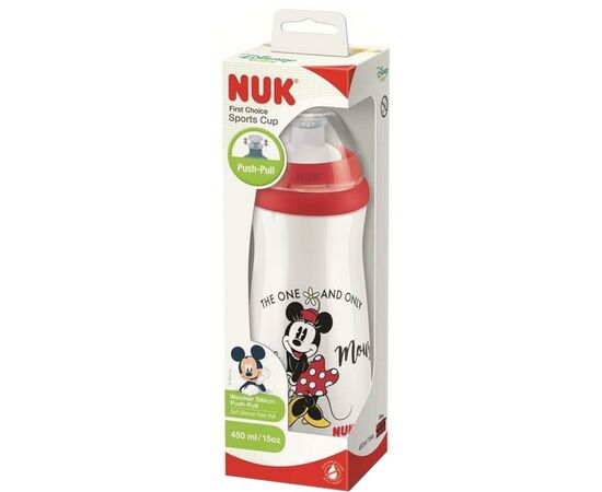 Поильник-непроливайка Nuk Disney Mickey Sport 450 мл красный (3954043), изображение 2 Поильник-непроливайка Nuk Disney Mickey Sport 450 мл красный (3954043), изображение 2