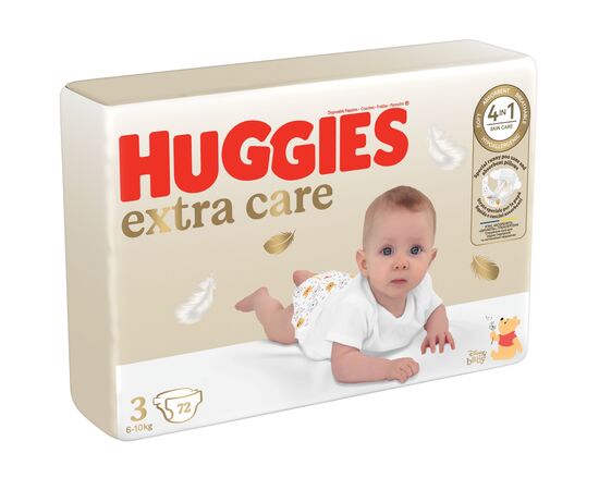 Подгузники Huggies Extra Care 3 (6-10 кг) 72шт (5029053578095), изображение 2 Подгузники Huggies Extra Care 3 (6-10 кг) 72шт (5029053578095), изображение 2