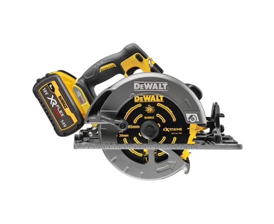 Дисковая пила DeWALT 54В XR FLEXVOLT Li-lon диск 190х30 мм, 2x3Ah, 3.7 кг, кейс TSTAK (DCS579X2), изображение 3 Дисковая пила DeWALT 54В XR FLEXVOLT Li-lon диск 190х30 мм, 2x3Ah, 3.7 кг, кейс TSTAK (DCS579X2), изображение 3