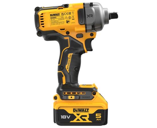 Гайковерт DeWALT ударный 18 В XR Li-lon, 2x5Ah, бесщёточный, 812 Нм, TSTAK (DCF892P2T), изображение 3 Гайковерт DeWALT ударный 18 В XR Li-lon, 2x5Ah, бесщёточный, 812 Нм, TSTAK (DCF892P2T), изображение 3