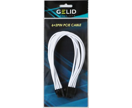 Кабель Gelid Solutions 6+2-pin PCI-E, 30см білий (CA-8P-06), изображение 3 Кабель Gelid Solutions 6+2-pin PCI-E, 30см білий (CA-8P-06), изображение 3