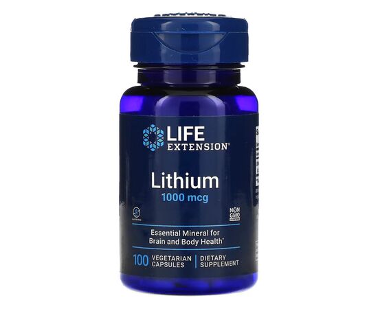 Витаминно-минеральный комплекс Life Extension Литий, 1000 мкг, Lithium, 100 вегетарианских капсул (LEX-24031)